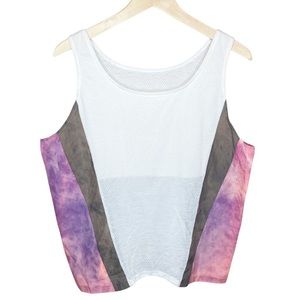 Vintage Tie Dye Mesh Jersey Tank Top Size Large Unisex